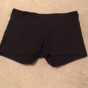 Black tight athletic shorts